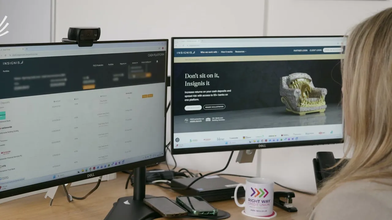 Right Way Credit Union using the Insignis cash platform