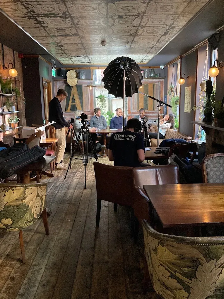 A multi-camera panel discussion shoot in a bar